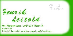 henrik leitold business card